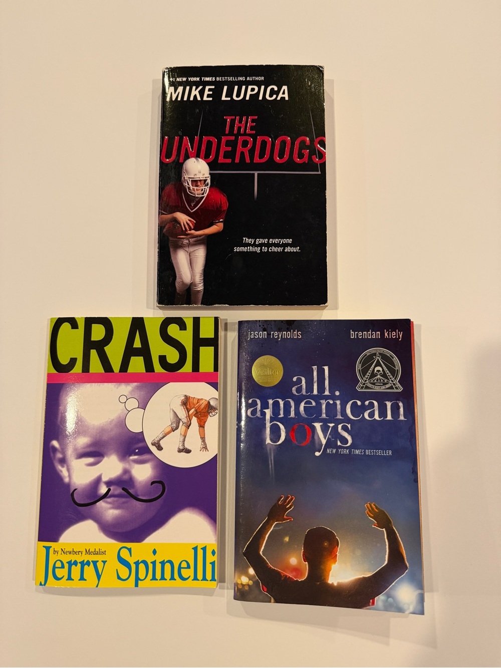 Set of 3 Young Adult Sports Books - The Underdogs, Crash, All American Boys